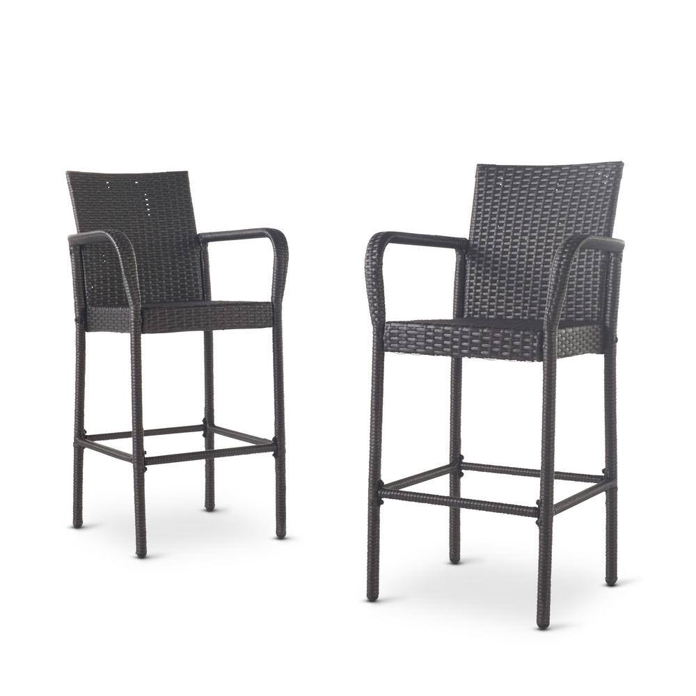 Peggy Faux Rattan Outdoor Patio Bar Stool (2-Pack) price history on PriceWatchPro