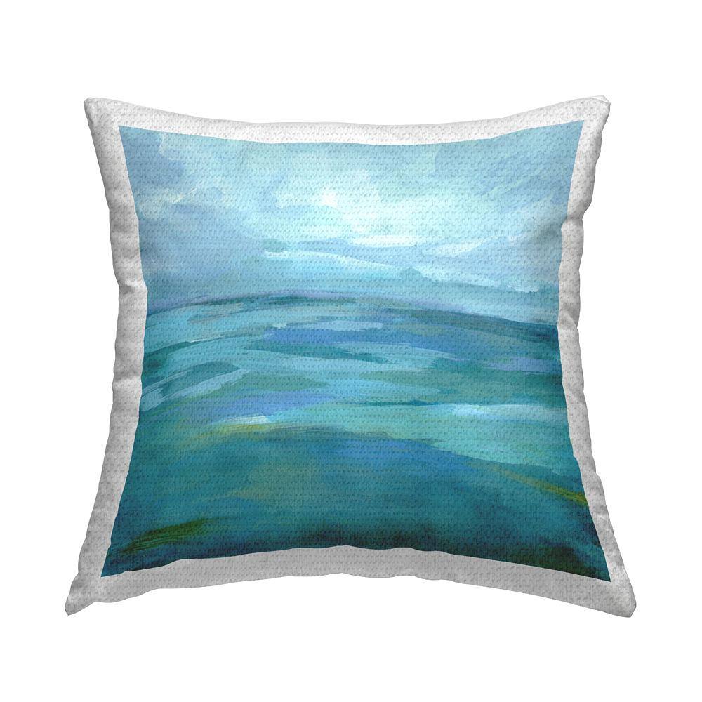 Blue Nautical Ocean Waves Blue Square Outdoor Throw Pillow price history on PriceWatchPro