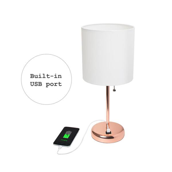 Rose gold and white lamp new arrivals