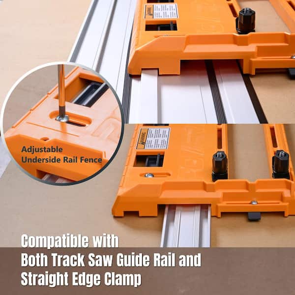 POWERTEC Circular Saw Track Plate with 24 in. Straight Edge Clamp