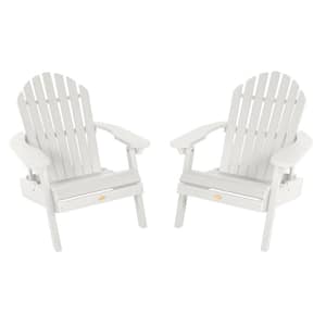 Hamilton White Folding and Reclining Plastic Adirondack Chair (2-Pack)