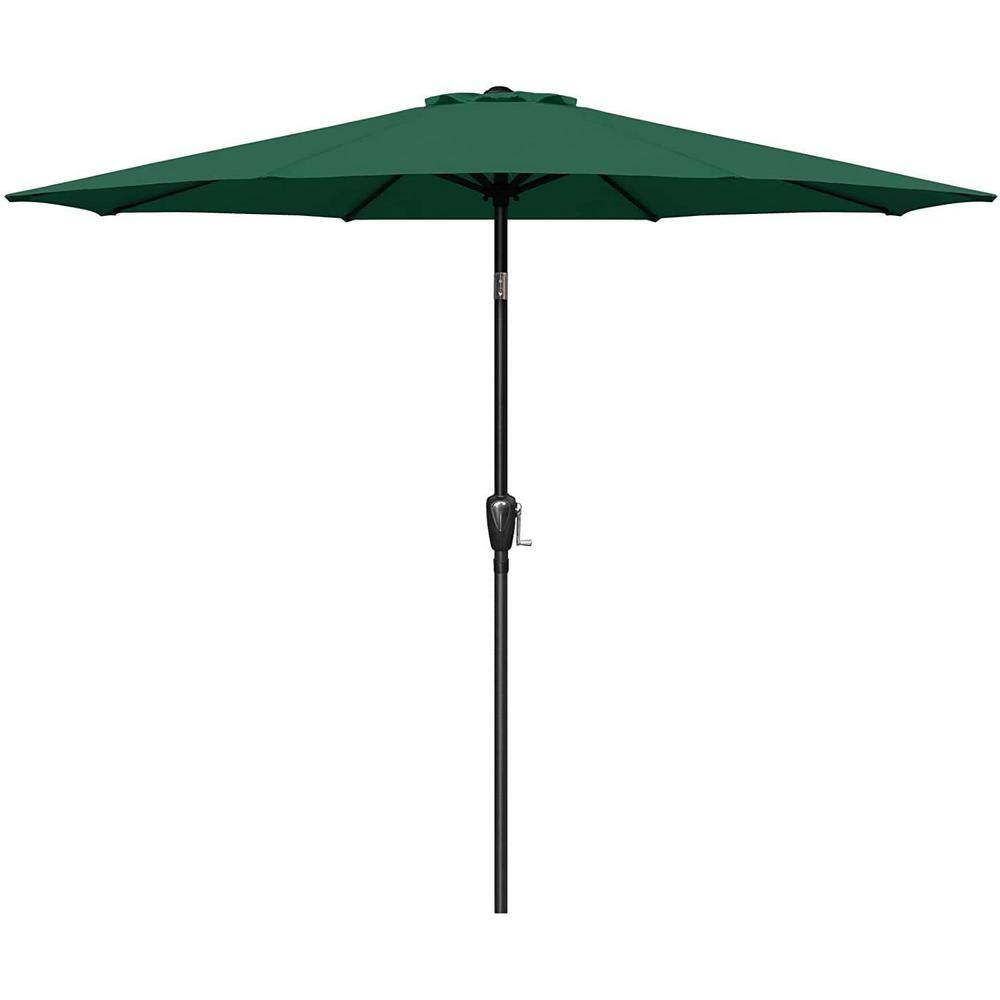 9 ft. Outdoor Market Patio Umbrella Table Umbrella with Push Button Till in