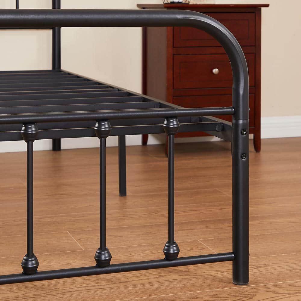 Queen Bed Frame with Headboard, Heavy Duty Platform Bed Frame, No Box Spring Needed, Under Bed Storage Space, 60.9 in. W - thumbnail 5