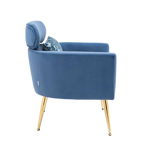 blue accent chair chaise