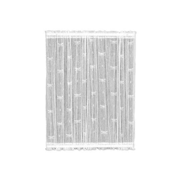 Heritage Lace White Distressed Rod Pocket Room Darkening Door Curtain - 45 in. W x 36 in. L