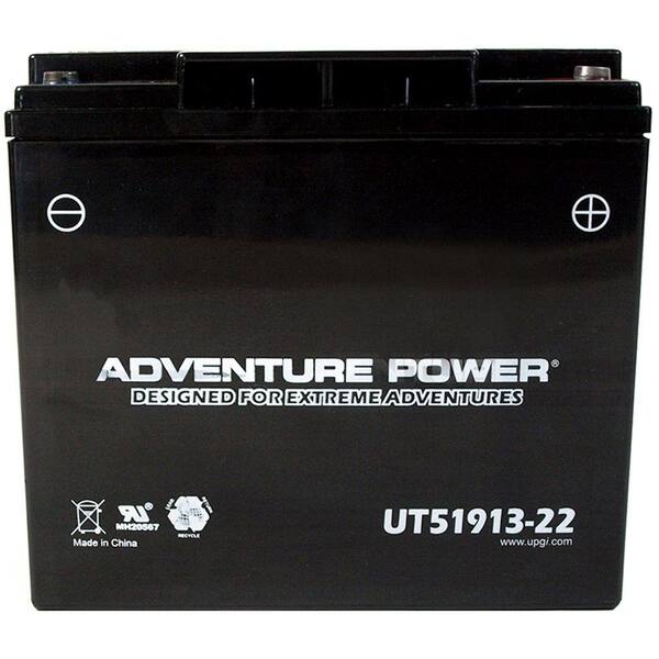 UPG Sealed AGM 12-Volt 22 Ah Capacity IT Terminal Battery