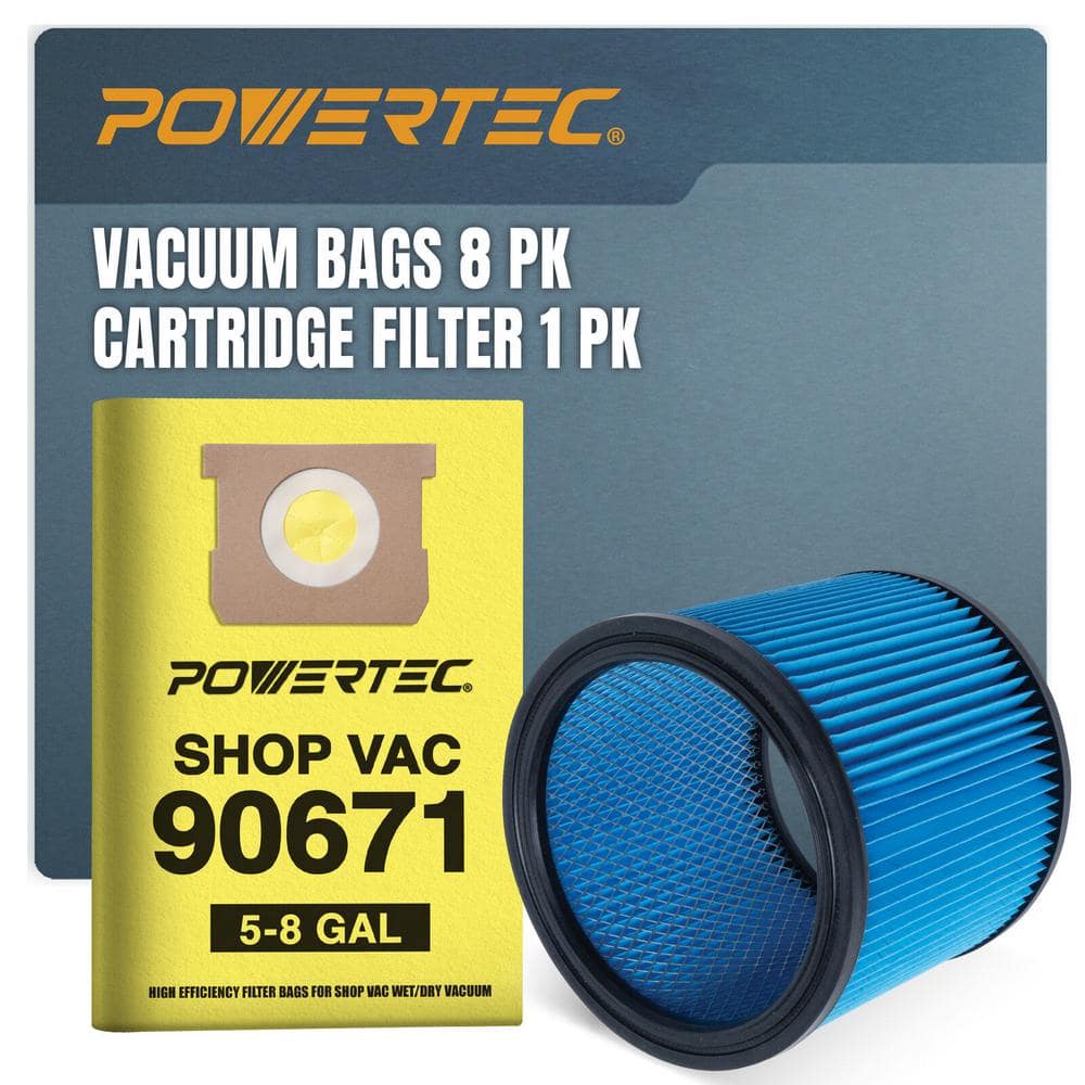5-8 Gal. 90671 Filter Bags Type E/H and 90304 Cartridge Filter Type U Fits Most 5 Gal. and Above Shop-Vac Wet Dry Vacuum price history on PriceWatchPro