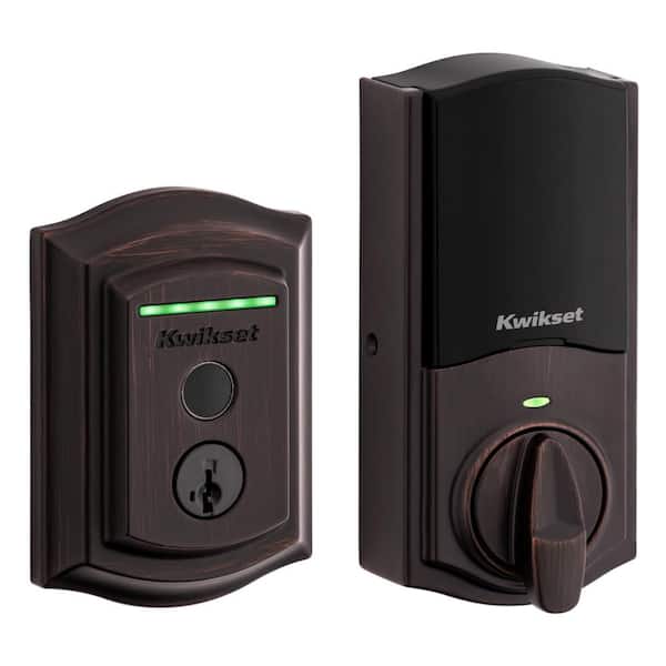 Halo Touch Venetian Bronze Traditional Fingerprint WiFi Elec Smart Lock Deadbolt Feat SmartKey Security w/ Tustin lever