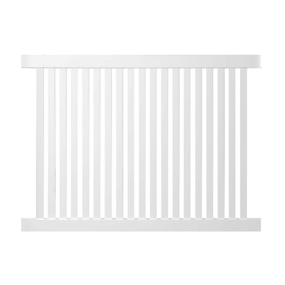 Weatherables Crestview 4 ft. H x 6 ft. W White Vinyl Pool Fence Panel ...