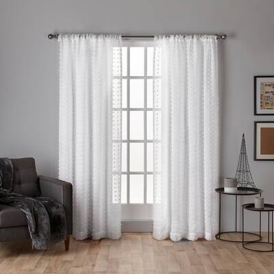 2 PCS 60"x 84" Solid Sheer Window Panels Curtains Brand New Curtains