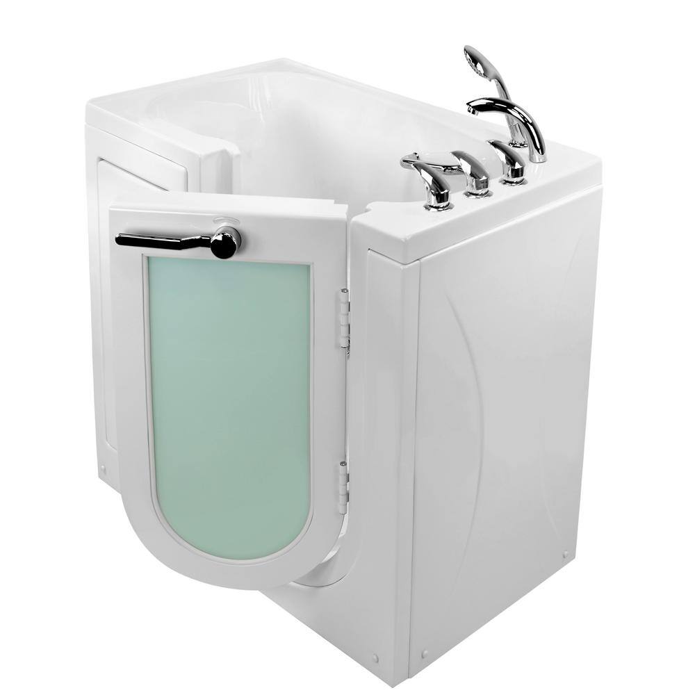 Ella Mobile 45 in. Acrylic WalkIn Soaking Bathtub in White with Right