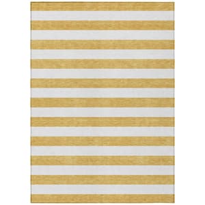 Chantille ACN528 Gold 10 ft. x 14 ft. Machine Washable Indoor/Outdoor Geometric Area Rug