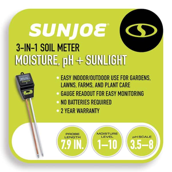 Yaju Soil Tester 3-in-1 Plant Moisture Meter Light And Ph Tester