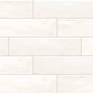 LuxeCraft White 3 in. x 12 in. Glazed Ceramic Subway Wall Tile (0.25 sq. ft./Each)