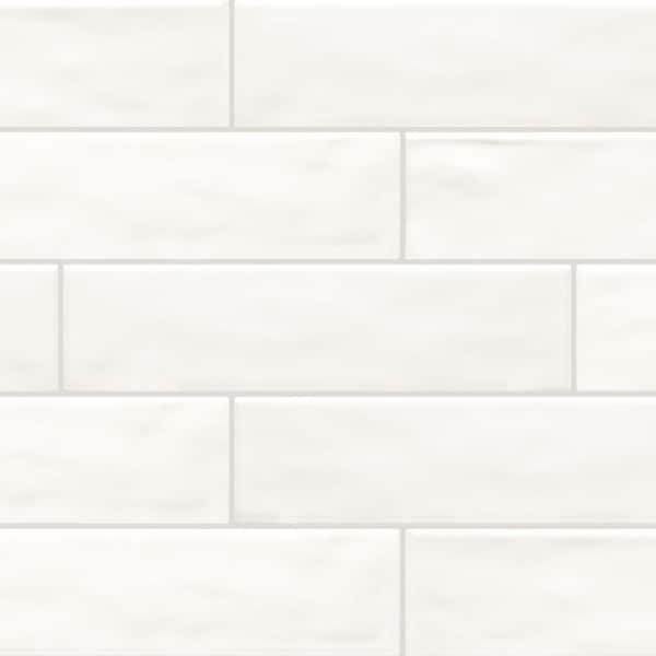 Daltile LuxeCraft White 3 in. x 12 in. Glazed Ceramic Subway Wall Tile (12 sq. ft./case)