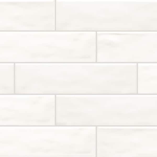 Daltile LuxeCraft 3 in. x 12 in. White Glazed Ceramic Subway Wall