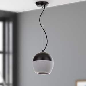 Kira 1-Light Grey/Black Globe Island Hanging Pendant Lighting
