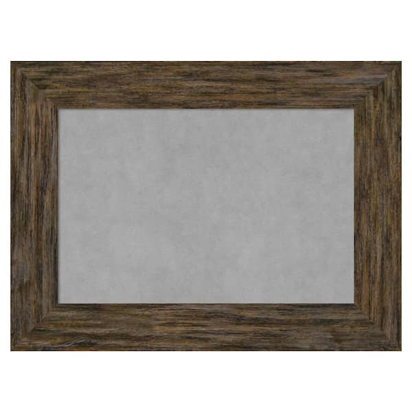 Amanti Art Fencepost Brown 31 in. x 23 in. Framed Magnetic Board