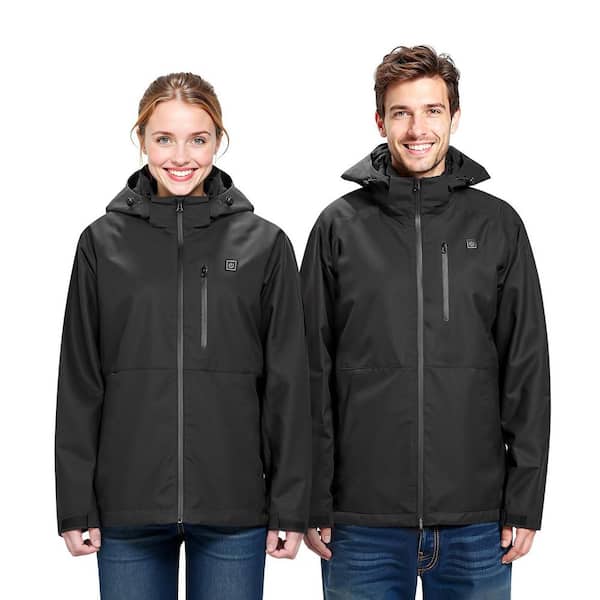 Heated Jacket for Men with 7. 4V Battery, Soft Shell Electric Heating Coat, Windproof Waterproof Lightweight Outerwear