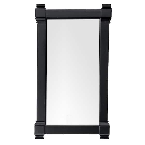 Brittany 21.7 in. W x 39.2 in. H Framed Rectangular Wall Mirror in Black Onyx