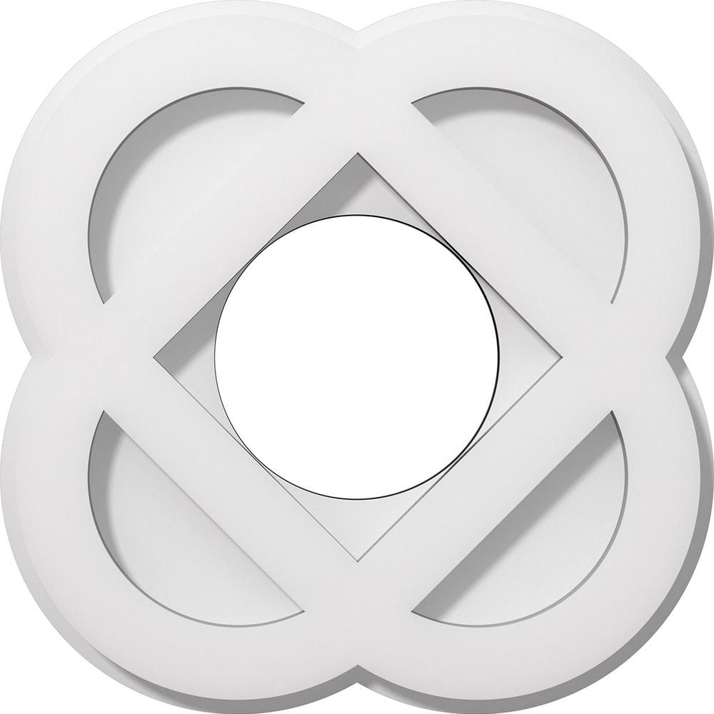 White PVC Contemporary Ceiling Medallion, 10"OD x 4"ID