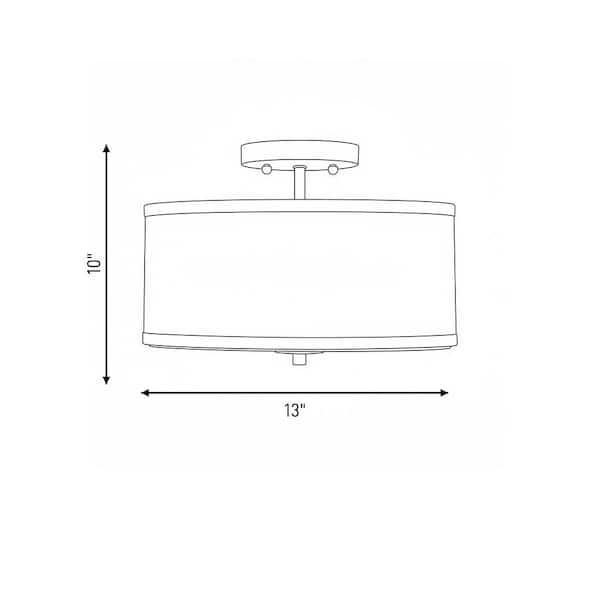 Savoy House Meridian 13 in. W x 10 in. H 2-Light Natural Brass