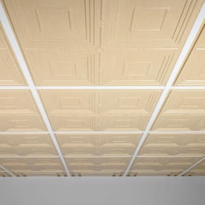 Jackson Faux Wood-Sandal 2 ft. x 2 ft. Lay-in or Glue-up Ceiling Panel (Case of 6)