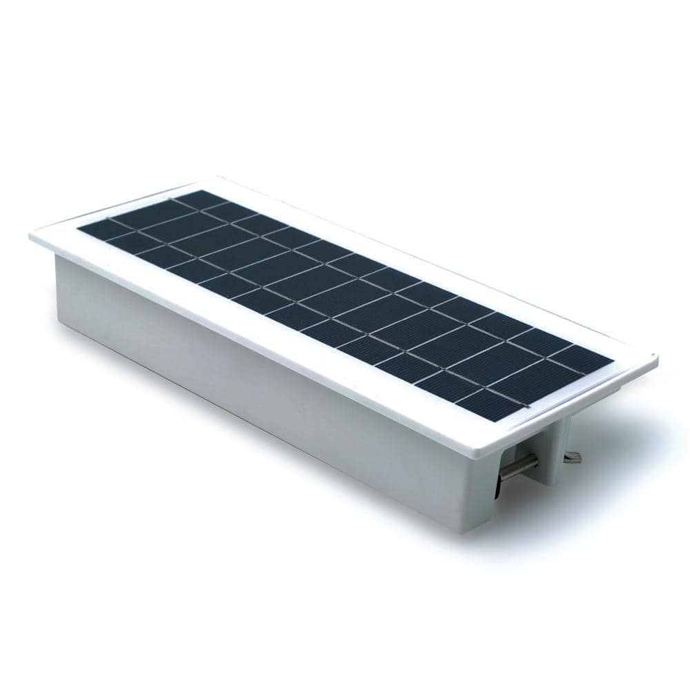 600 Lumens 50-Watt Equivalence White Solar Powered Dusk To Dawn Sensor Outd