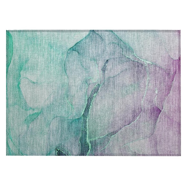 Chantille ACN508 Aloe 1 ft. 8 in. x 2 ft. 6 in. Machine Washable Indoor/Outdoor Geometric Area Rug