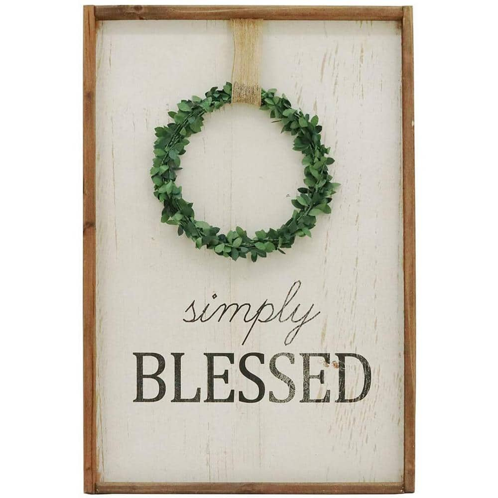 Parisloft Vertical Wooden Welcome Sign Plaque with Wreath Wall Hanging Decor|Large Farmhouse Decor for Entryway,Front Door