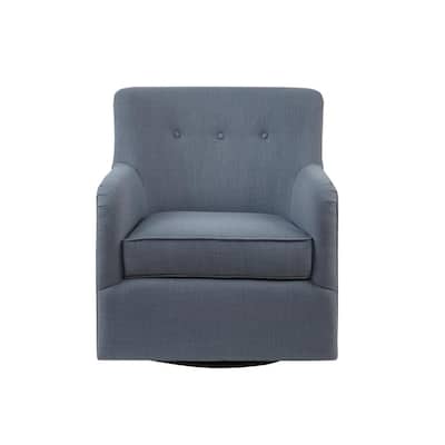 Jayne 29 in. Blue Polyester Arm Chair