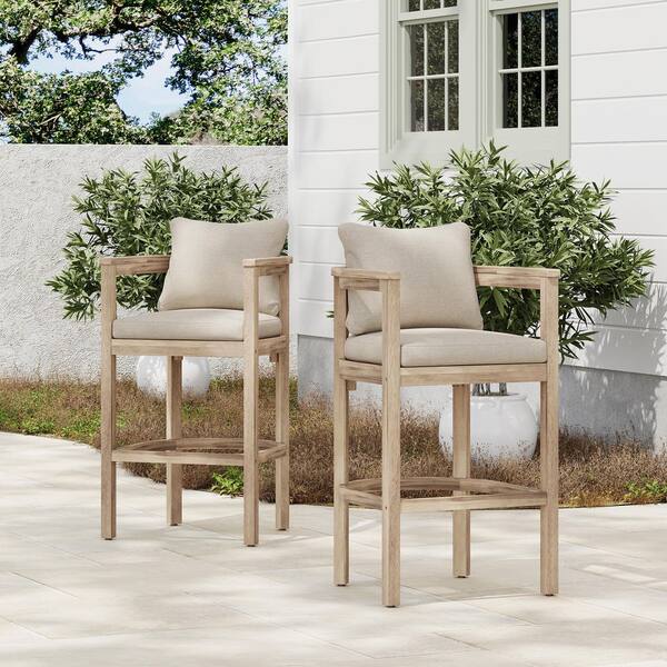 ホワイト、ブラウン 2-Piece 23 in. W x 24.25 in. D x 43 in. H Light White Acacia Wood