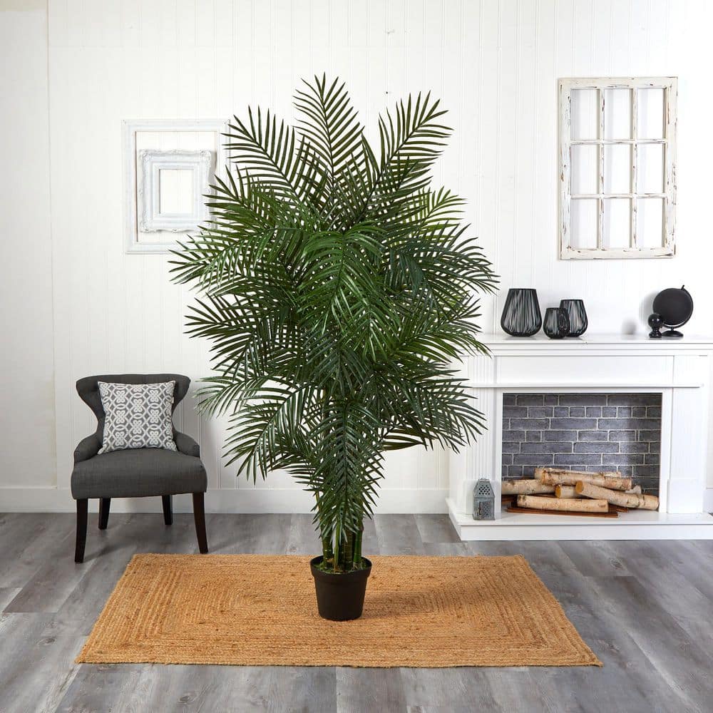 Nearly Natural 6.5ft UV Resistant Areca Palm in Pot