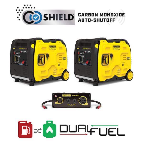 5500/4000-Watt Dual Fuel Inverter Generator with CO Shield (2-Count) and 50-Amp RV Ready Parallel Kit