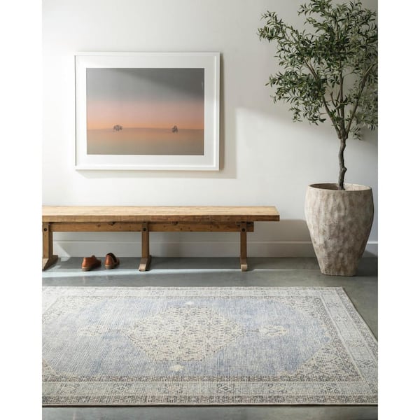 Becki Owens Lila Denim Oriental 8 ft. x 10 ft. Indoor Area Rug