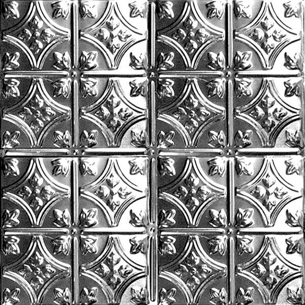 Shanko 2 ft. x 2 ft. Lay-in Suspended Grid Tin Ceiling Tile in Clear Lacquer (24 sq. ft. / case)