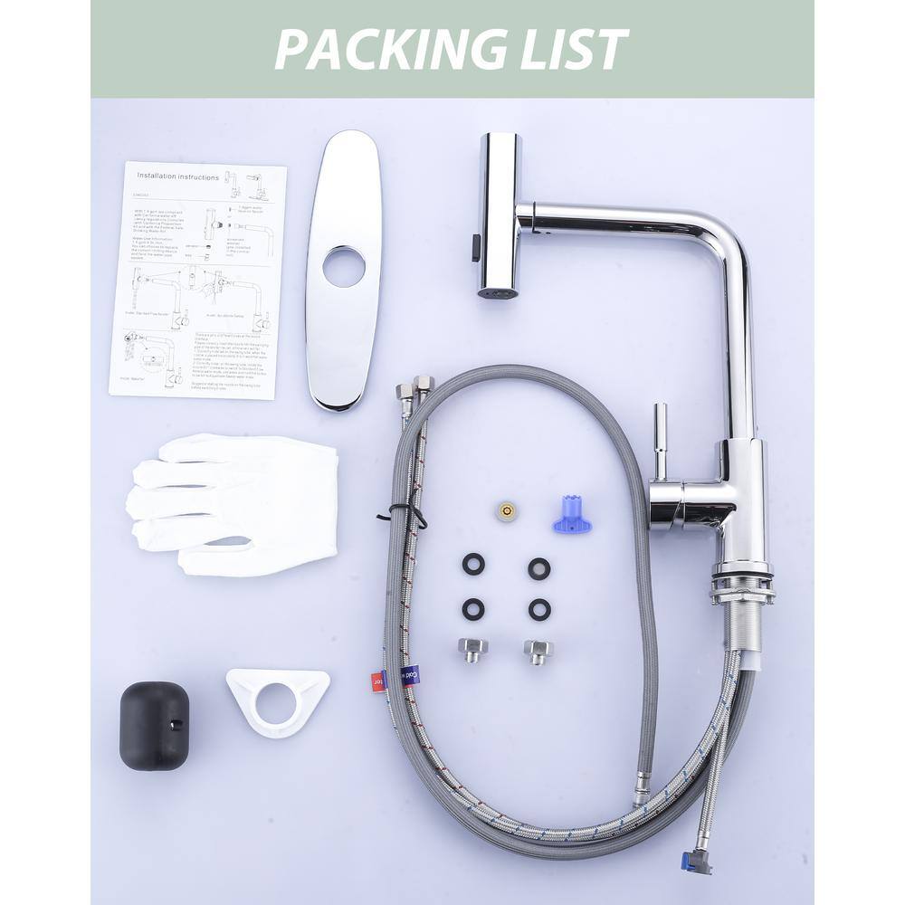 Polished Chrome Single Handle Pull Down Kitchen Faucet