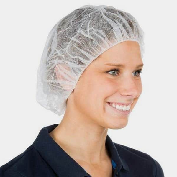 Medical Bouffant CAPS Bonnets Hair Covers White 