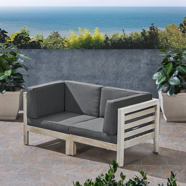 grey loveseat outdoor