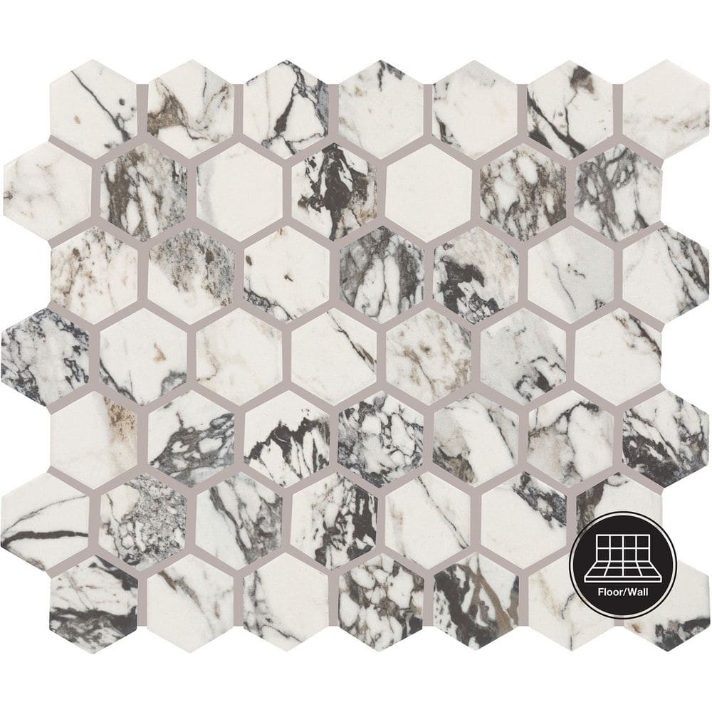 Daltile Lamora Capri 12 in. x 10 in. Glazed Ceramic Hexagon Mosaic