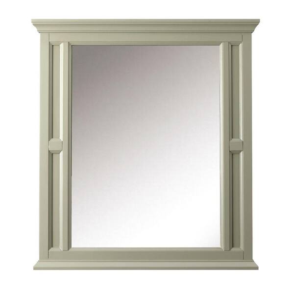 Home Decorators Collection Charleston 33 in. W x 36 in. H Single Wall Mirror in Grey