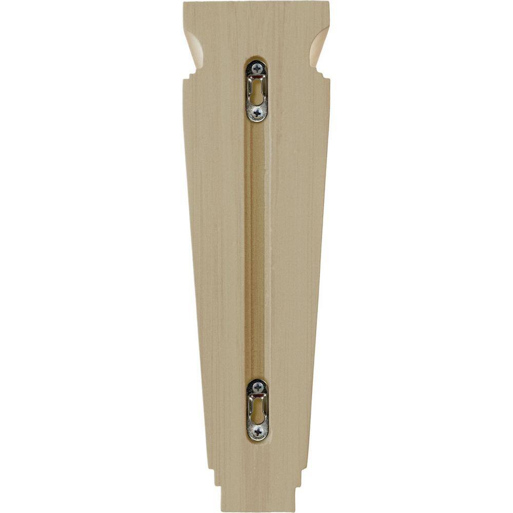 Unfinished Rubberwood 14" Decorative Corbel with Leaf Detail
