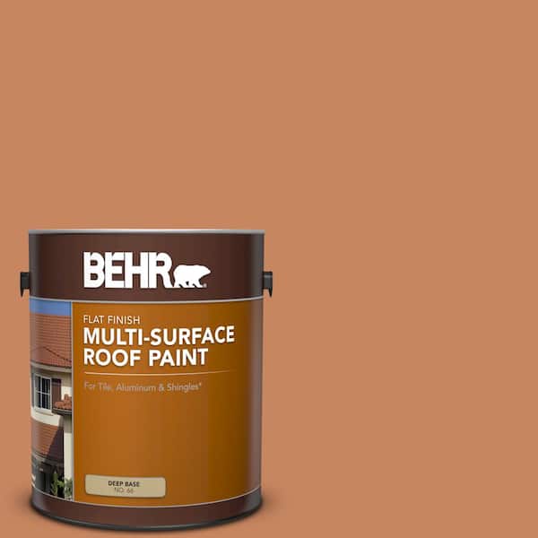 1 gal. #PFC-17 Rusty Orange Flat Multi-Surface Exterior Roof Paint