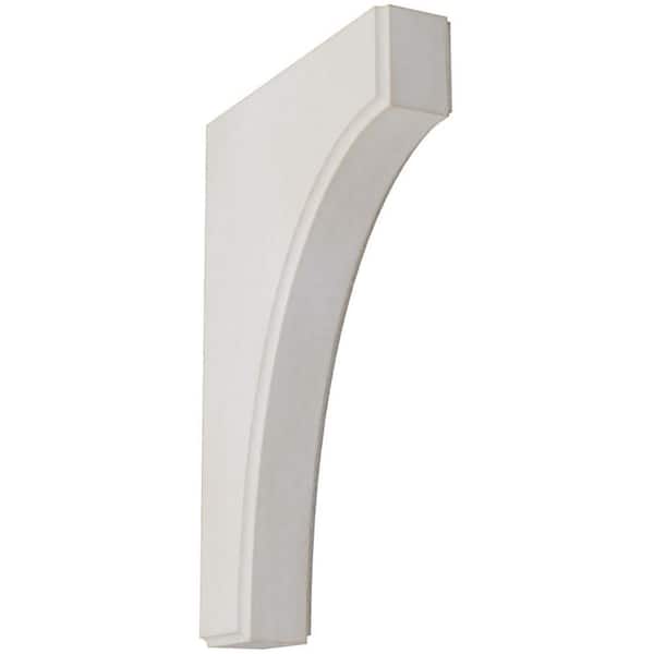 Ekena Millwork 1-3/4 in. x 12 in. x 8 in. Chalk Dust White Clarksville Wood Vintage Decor Bracket