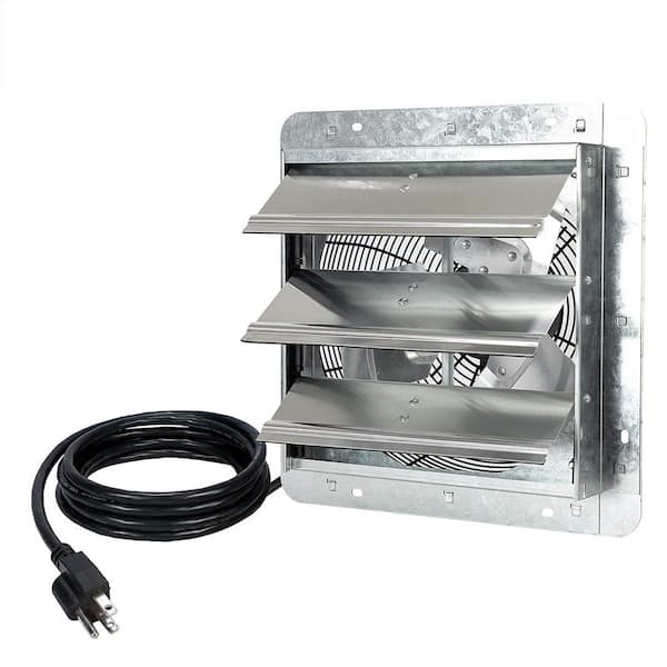 960 CFM Silver Electric Power Gable Mount Attic Fan