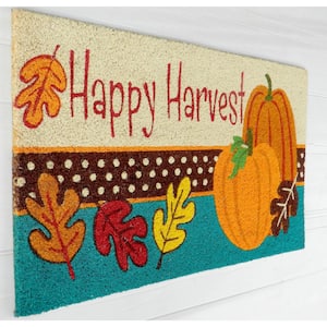 Happy Harvest 18 in. x 30 in. Coir Door Mat