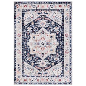 Luna Beige 9 ft. x 12 ft. Border Ornate Area Rug