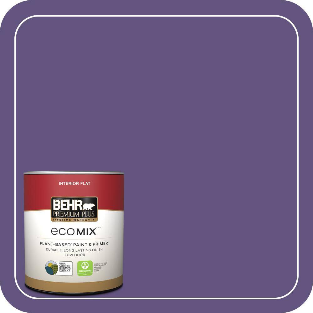 1 qt. #MQ4-28 Purple Sky Flat EcoMix Plant-Based Interior Paint & Primer price history on PriceWatchPro