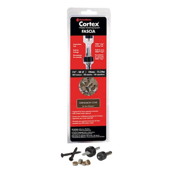 Cortex for Fascia Hidden Fastening System for Trex Enhance - 1-3/4 in. Cortex Screws and Plugs - Cinnamon Cove (50 LF)