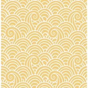 Alorah Yellow Wave Wallpaper